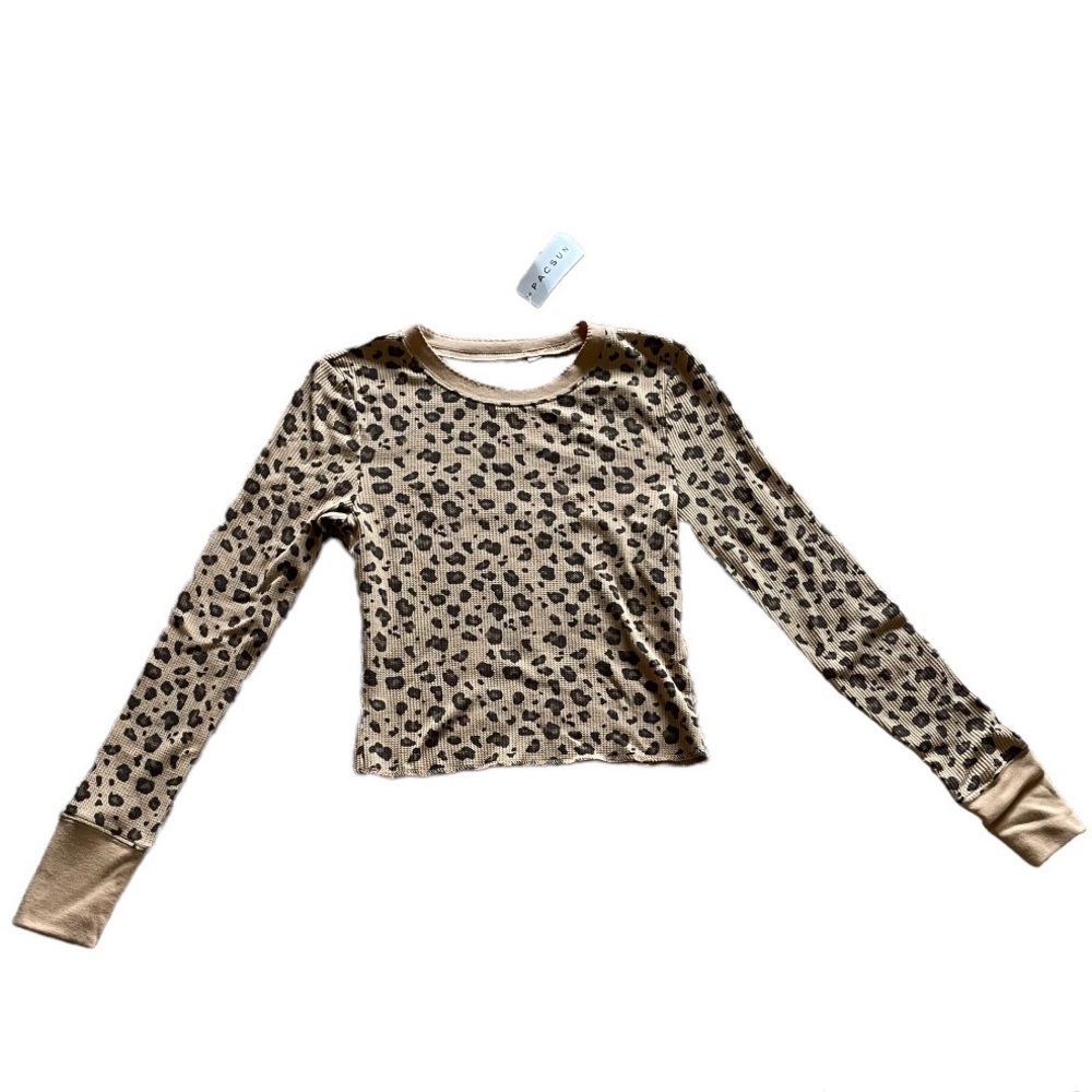 PacSun leopard print long sleeve shirt, size small, New with tag!